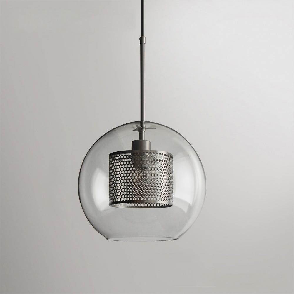 Veleine hanglamp met glazen kap voor woonkamer