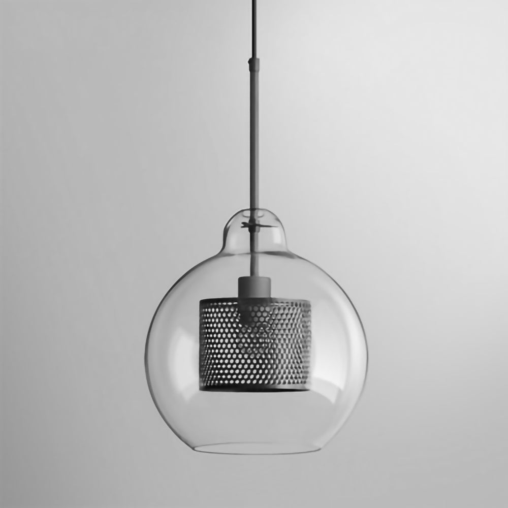 Veleine hanglamp met glazen kap voor woonkamer