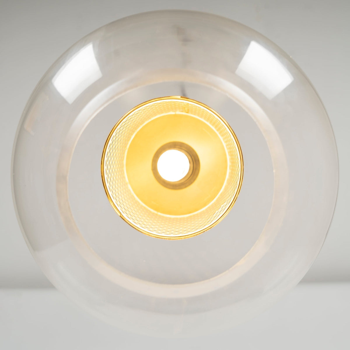 Veleine hanglamp met glazen kap voor woonkamer