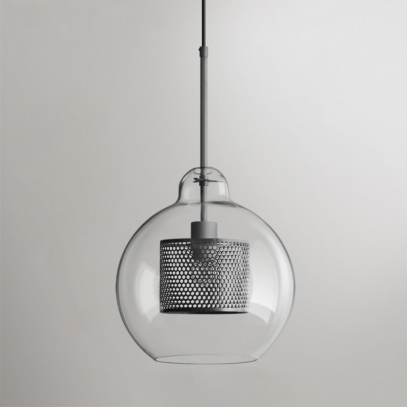 Veleine hanglamp met glazen kap voor woonkamer