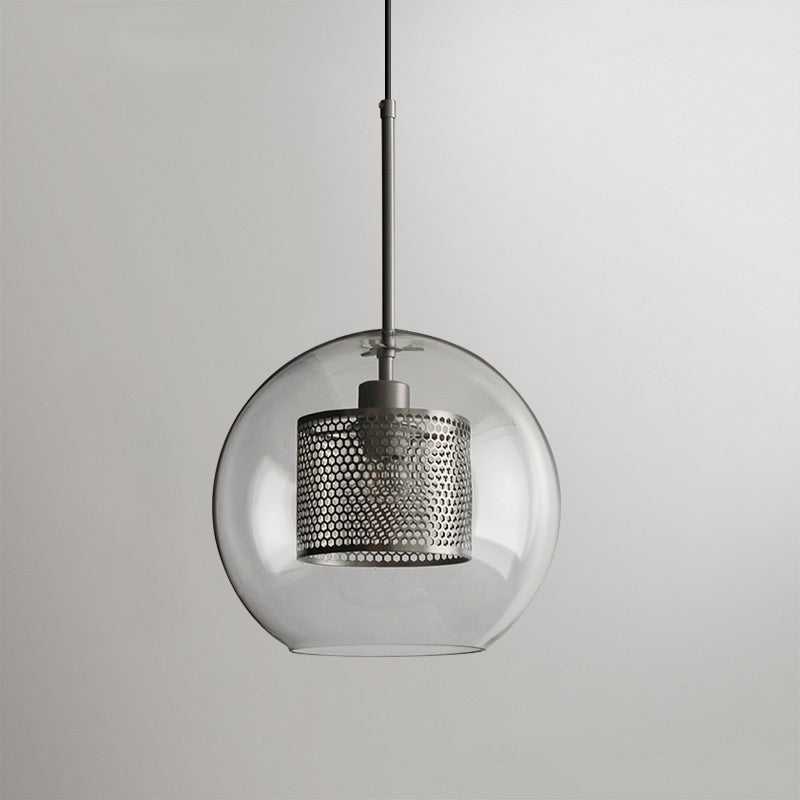 Veleine hanglamp met glazen kap voor woonkamer