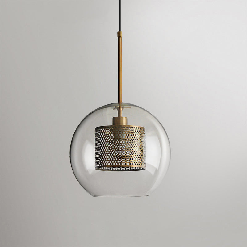Veleine hanglamp met glazen kap voor woonkamer