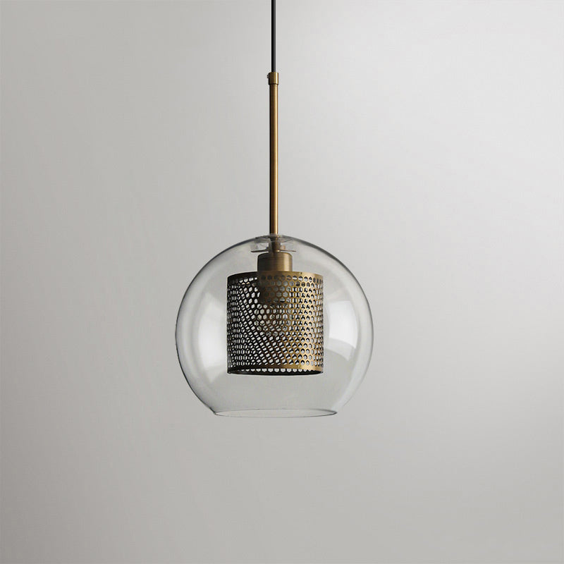 Veleine hanglamp met glazen kap voor woonkamer