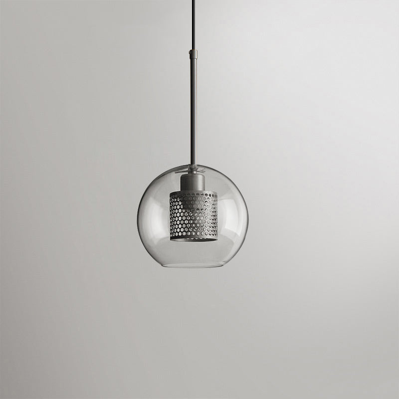 Veleine hanglamp met glazen kap voor woonkamer