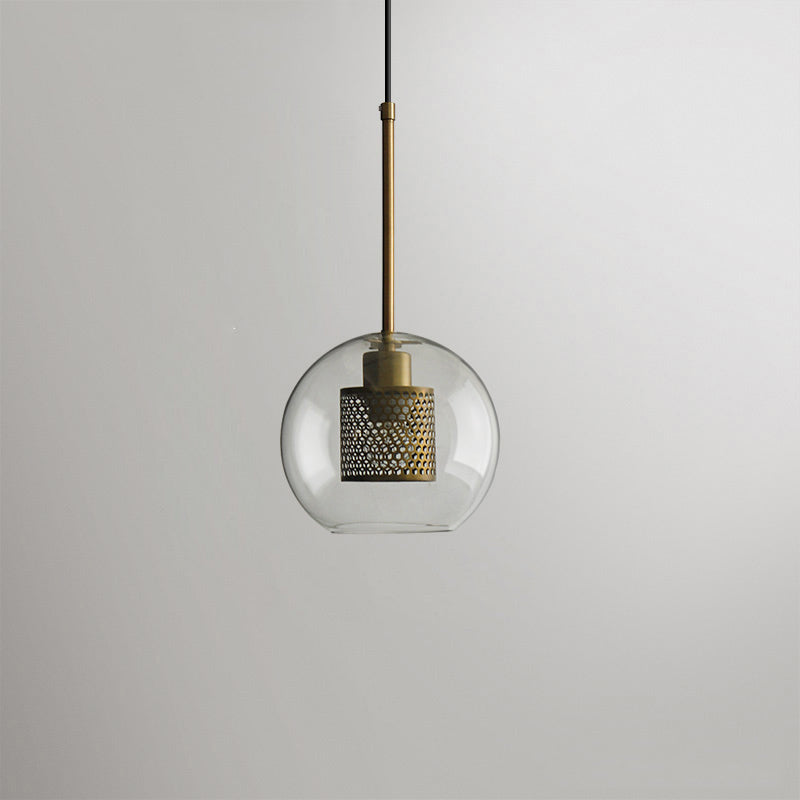 Veleine hanglamp met glazen kap voor woonkamer