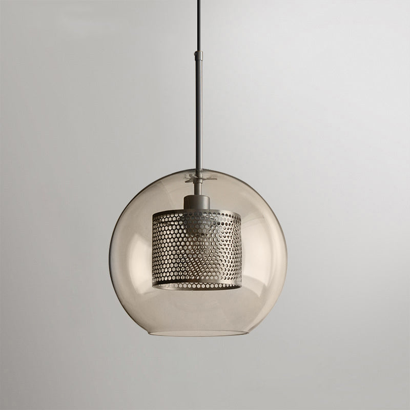 Veleine hanglamp met glazen kap voor woonkamer