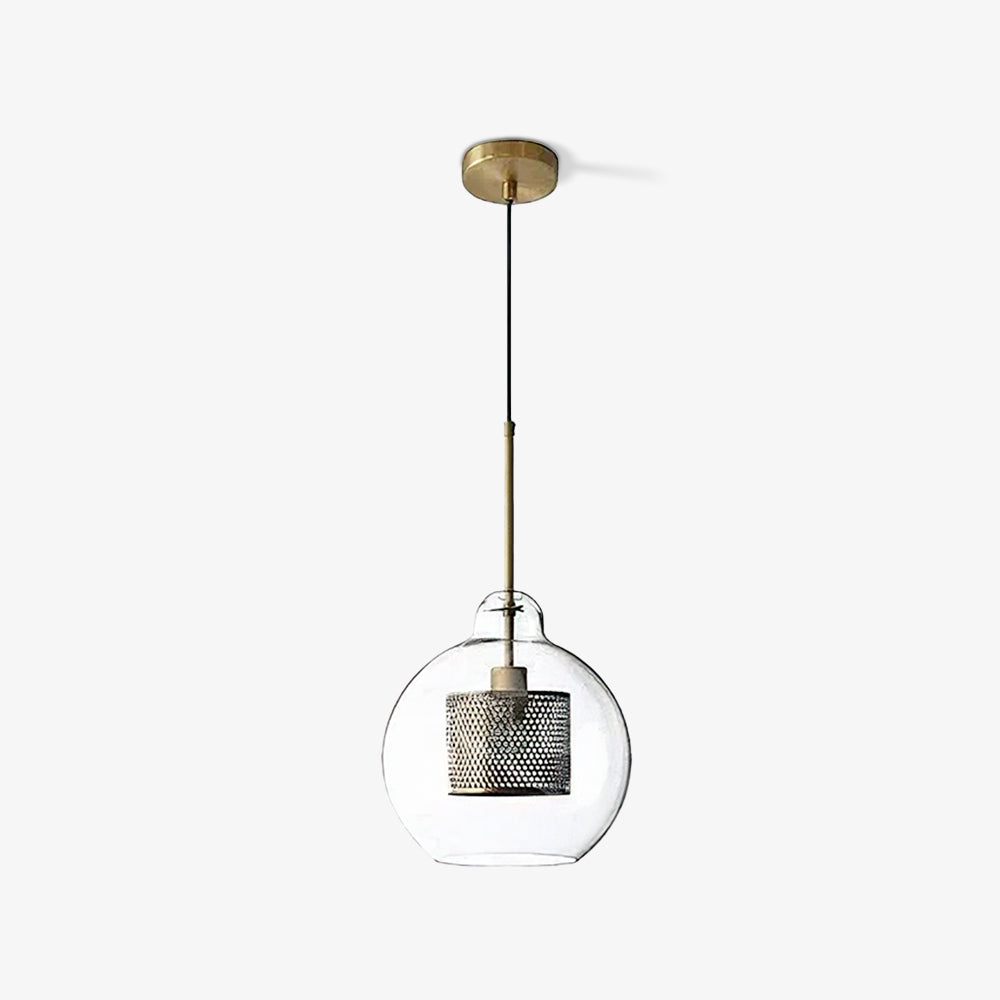 Veleine hanglamp met glazen kap voor woonkamer