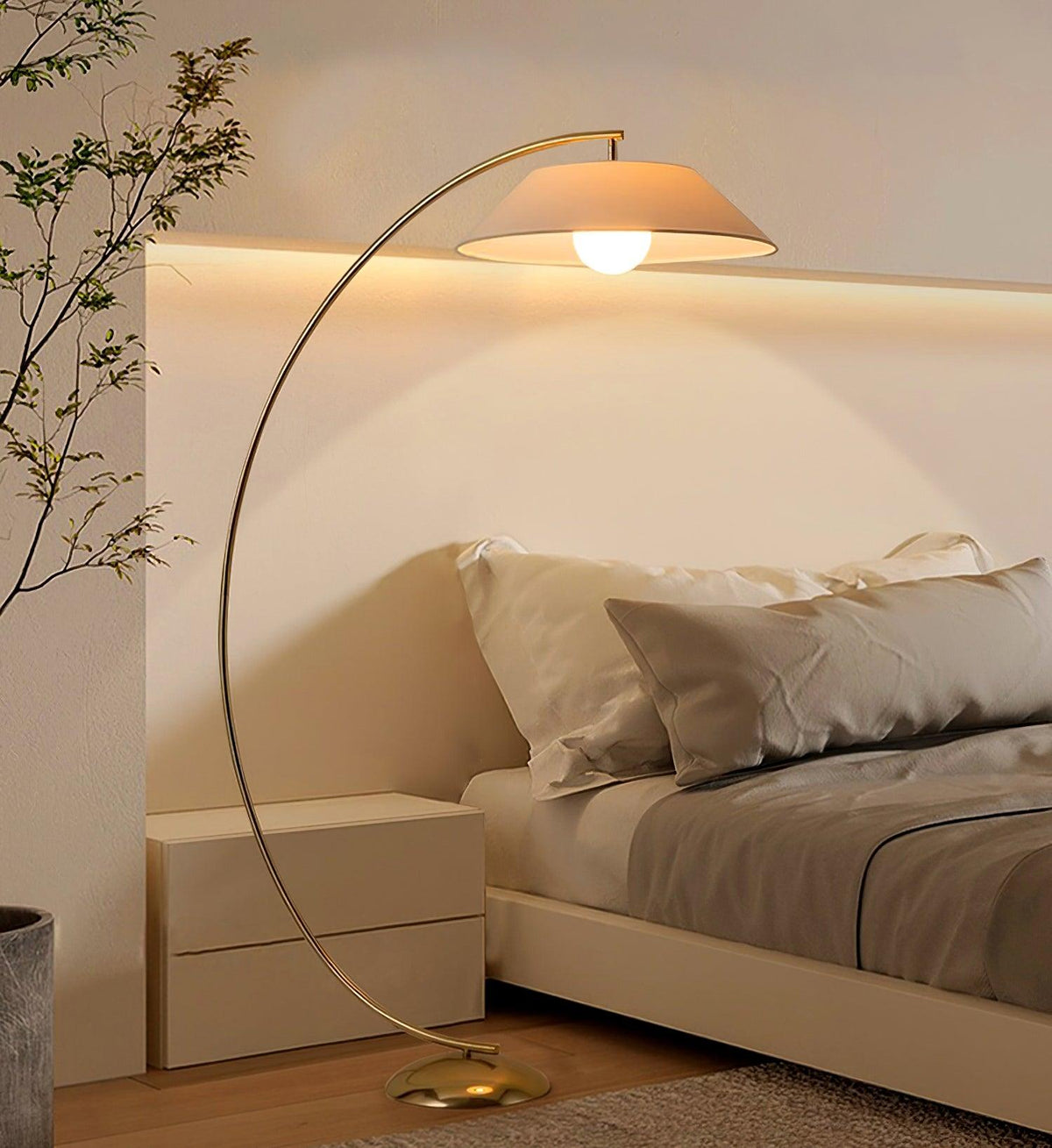 Veradin Stalen vloerlamp van vezel