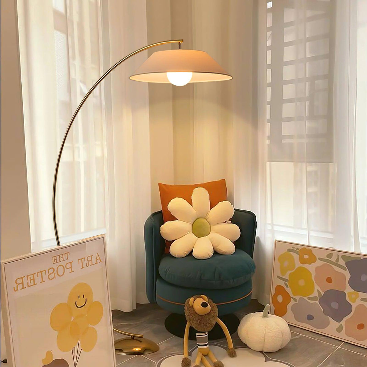 Veradin Stalen vloerlamp van vezel