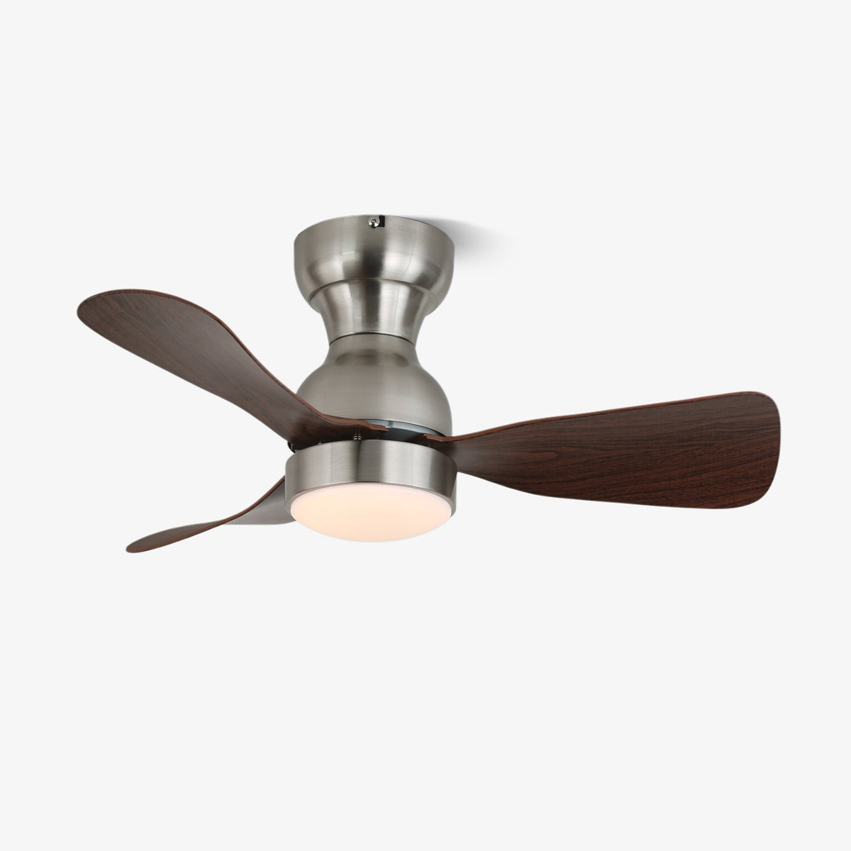 Aurdorus Moderne plafondventilator met verlichting van walnoothout