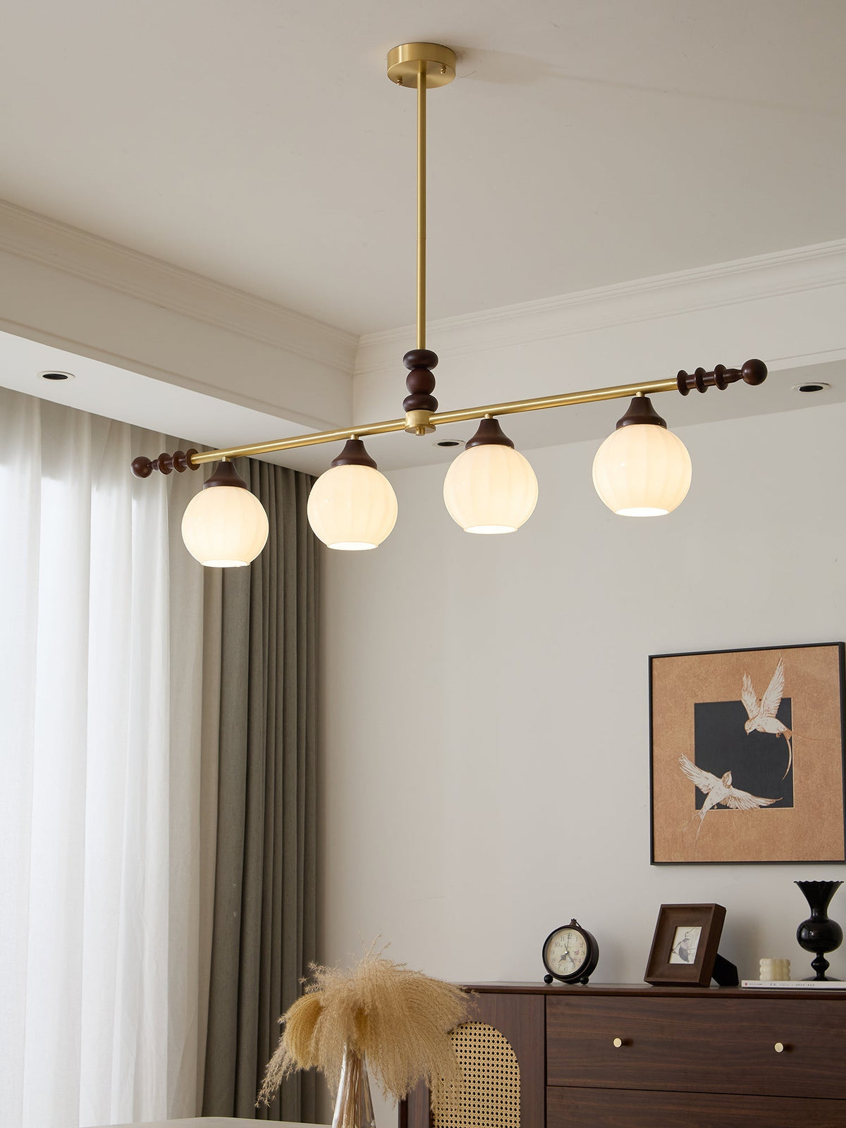 Vosole Traditionele Elegantie Vintage Hout Kroonluchter