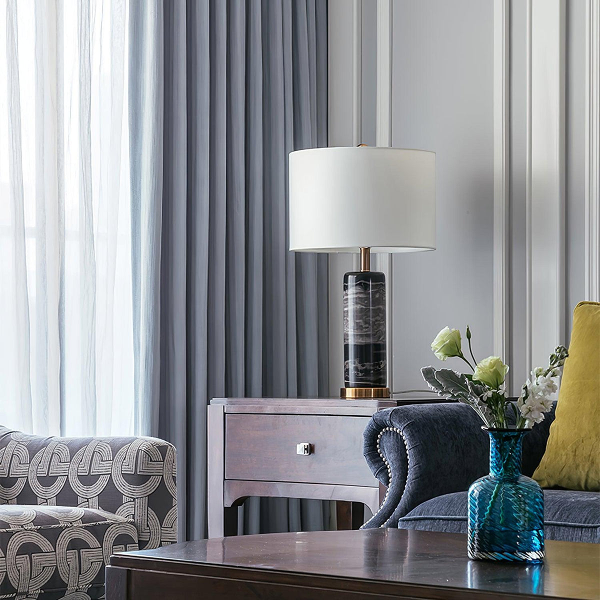 Aclo Moderne tafellamp van marmer