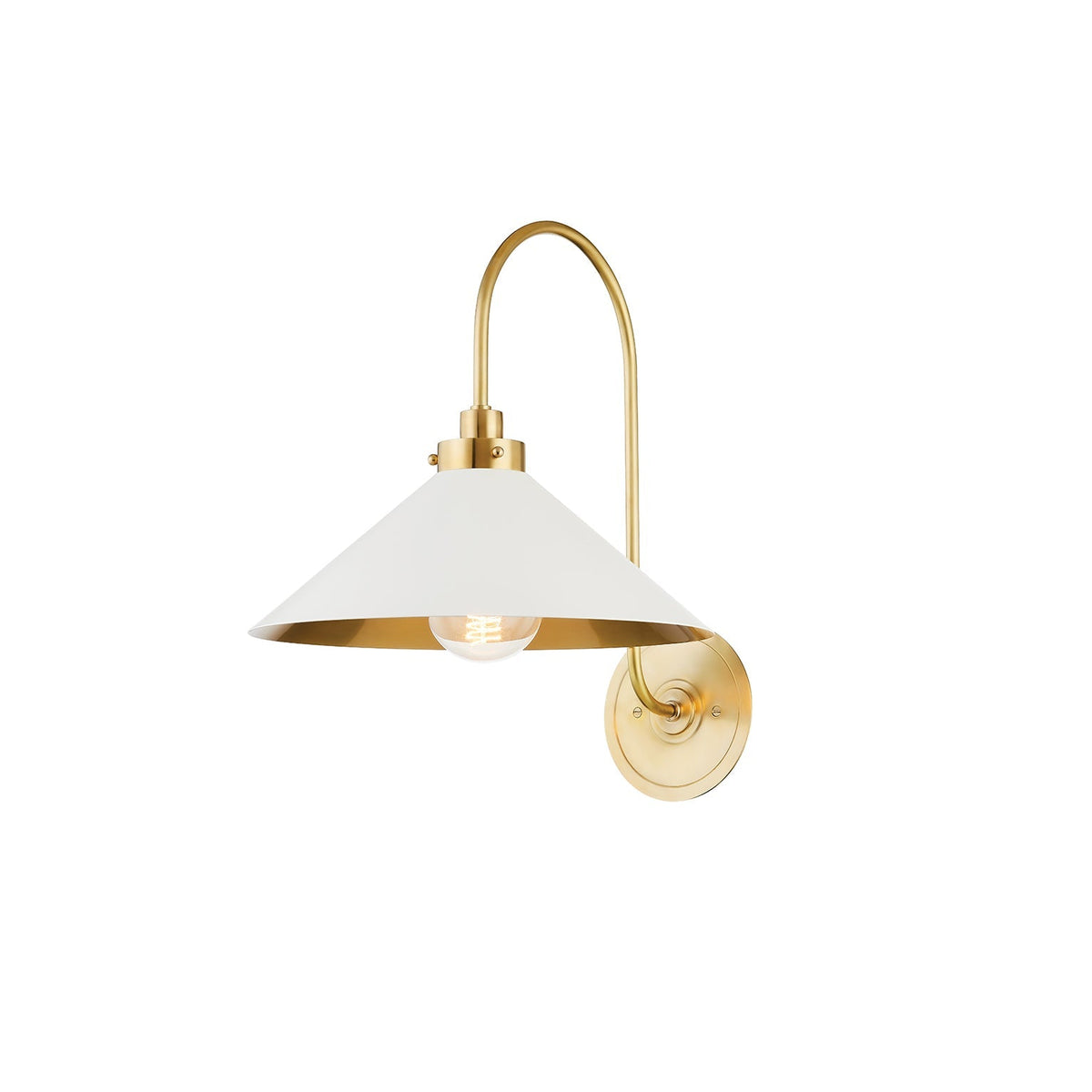 Soliaria messing wandlamp