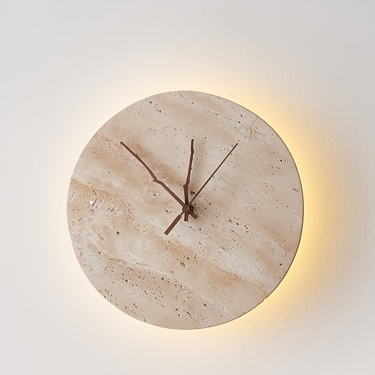 Nororielle minimalistische wandlamp van geel travertin