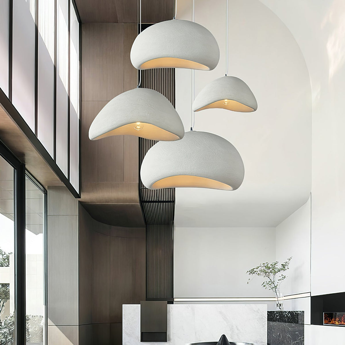 Fentor hanglamp met witte lampenkap minimalistisch