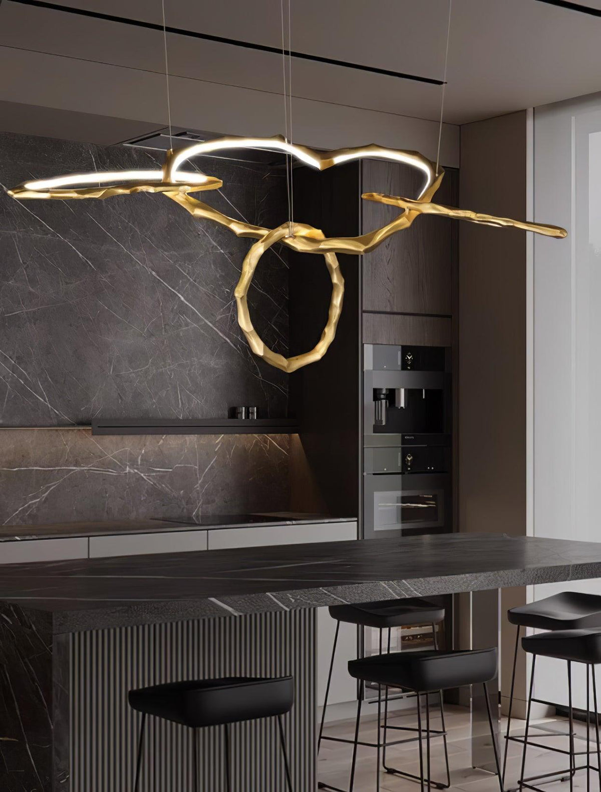 Aballs Cloud Rings Series kroonluchter van messing