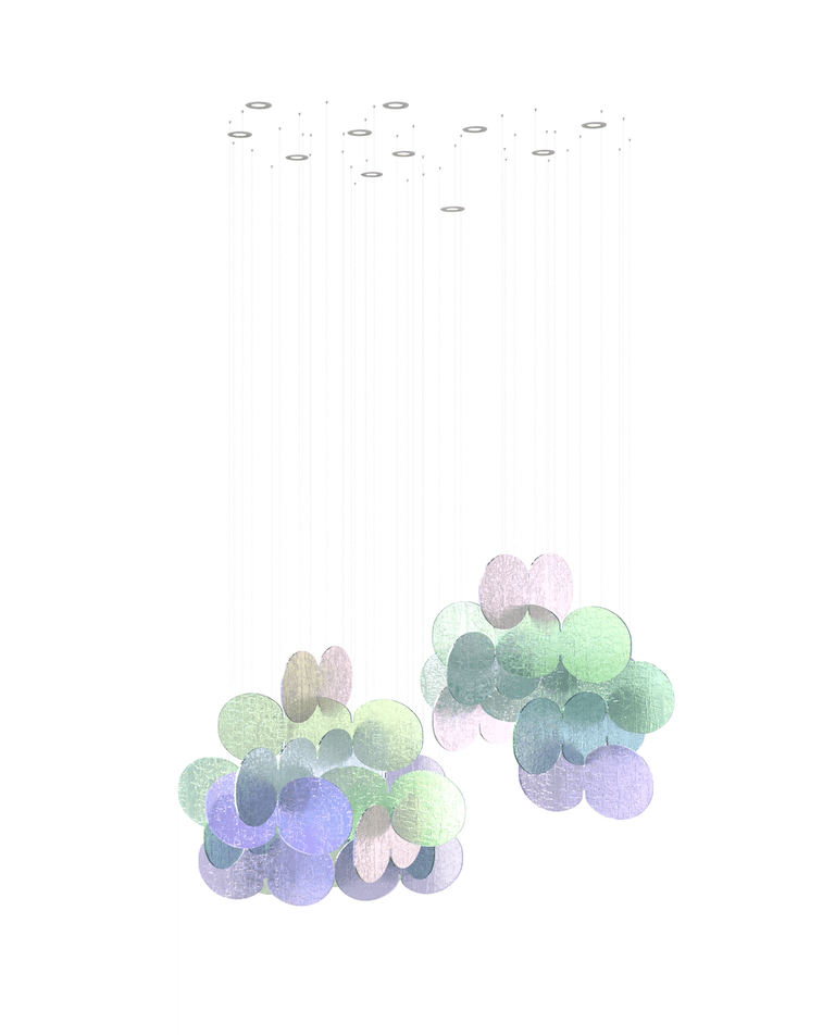 Nimbus Clouds Iridescent Disc Kroonluchter