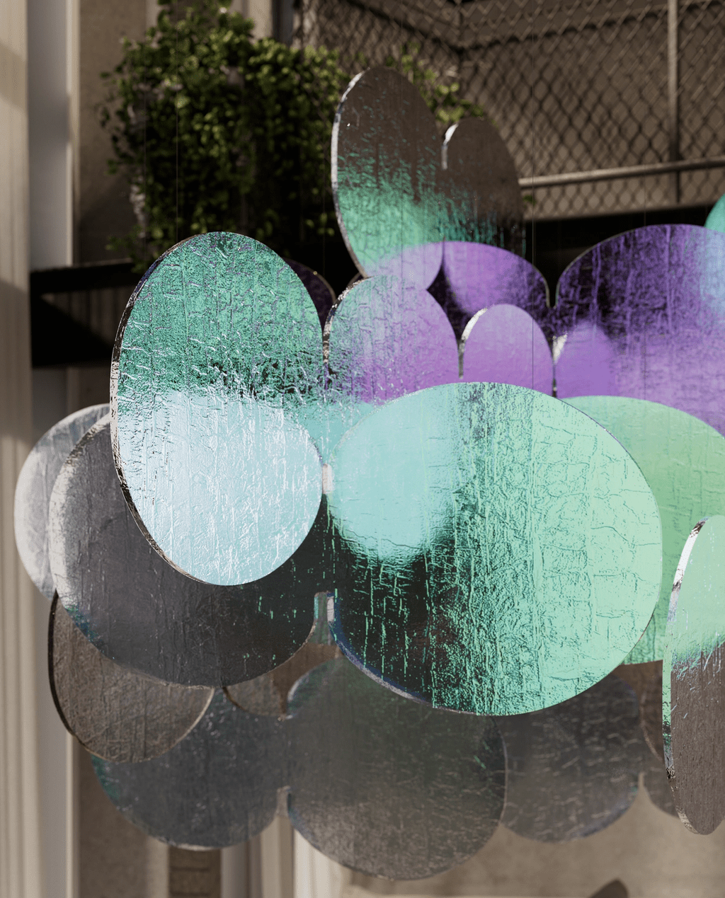 Nimbus Clouds Iridescent Disc Kroonluchter
