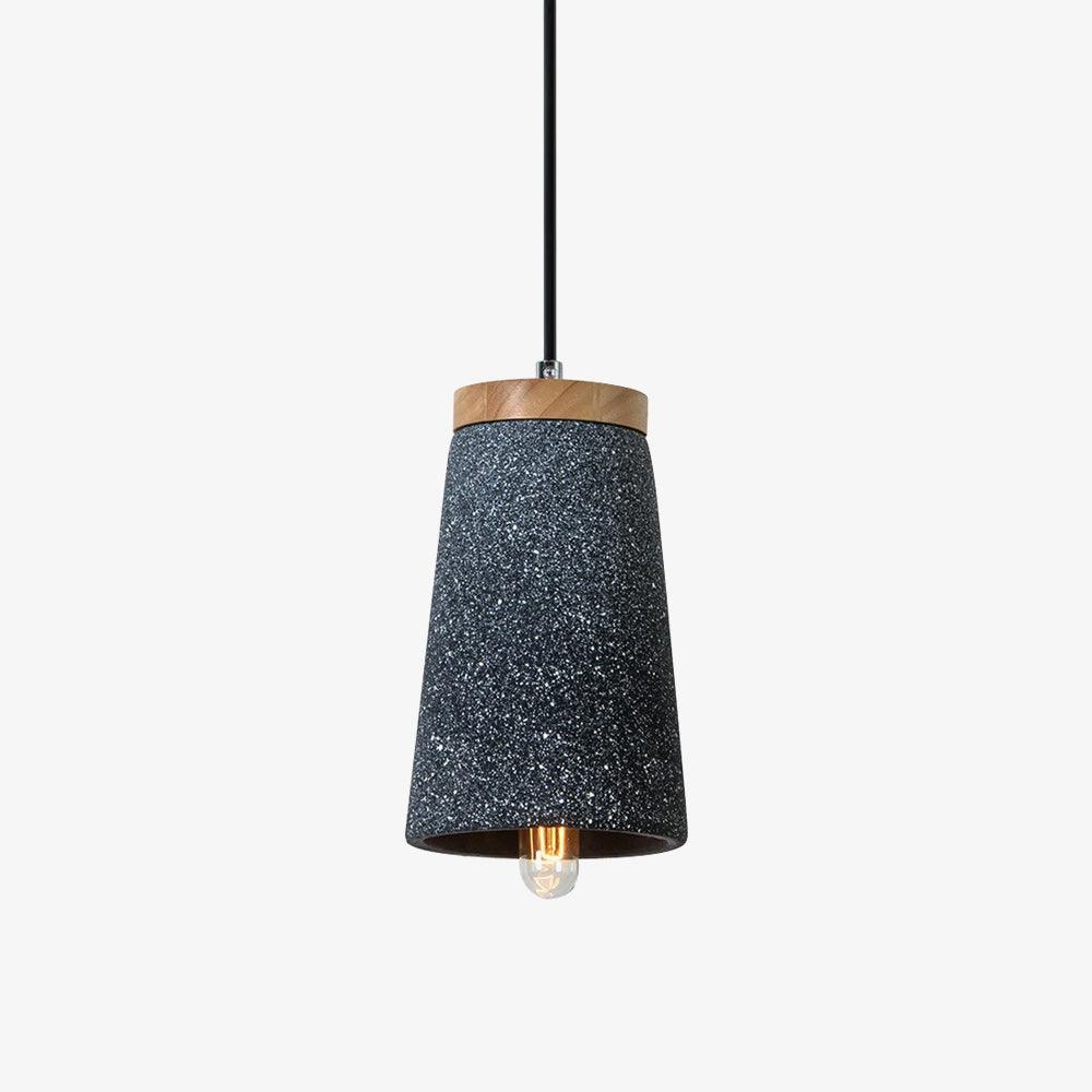 Sylinelia hanglamp van cement en hout