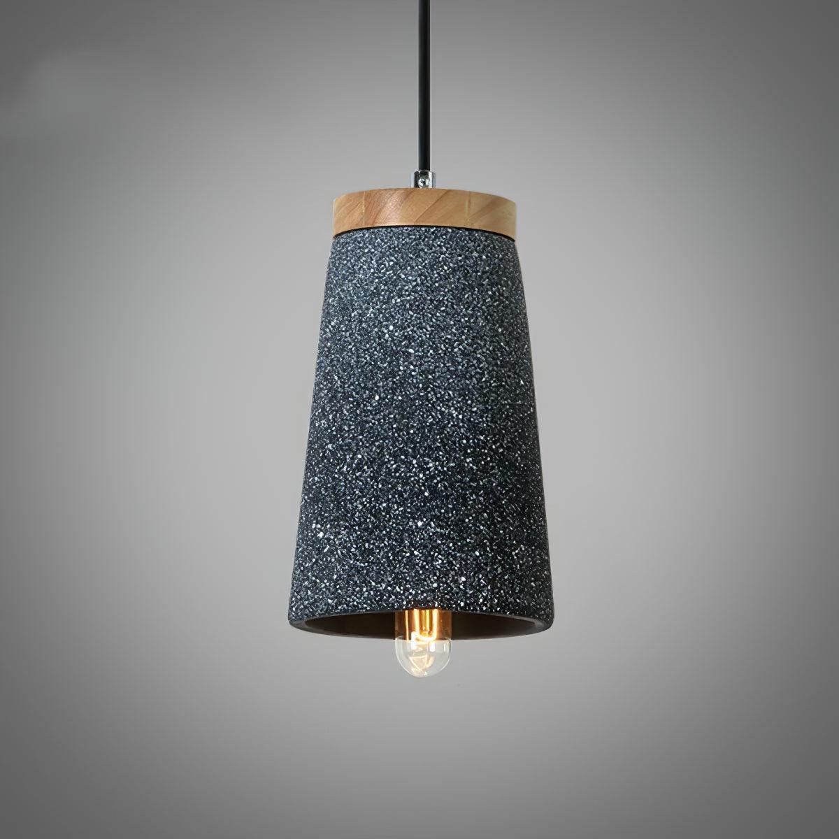 Sylinelia hanglamp van cement en hout