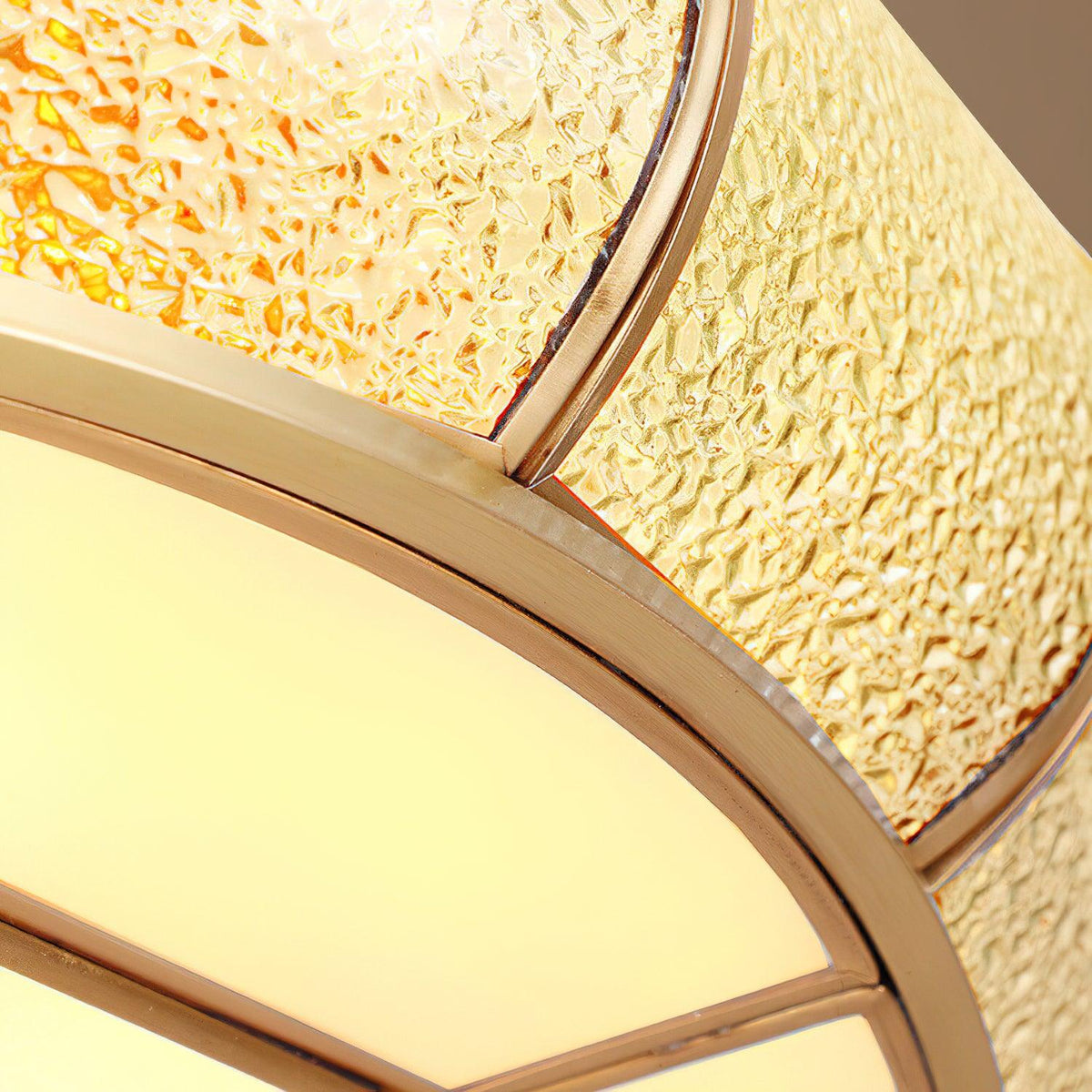 Deu Postmodern luxe Drum messing glas plafondlamp
