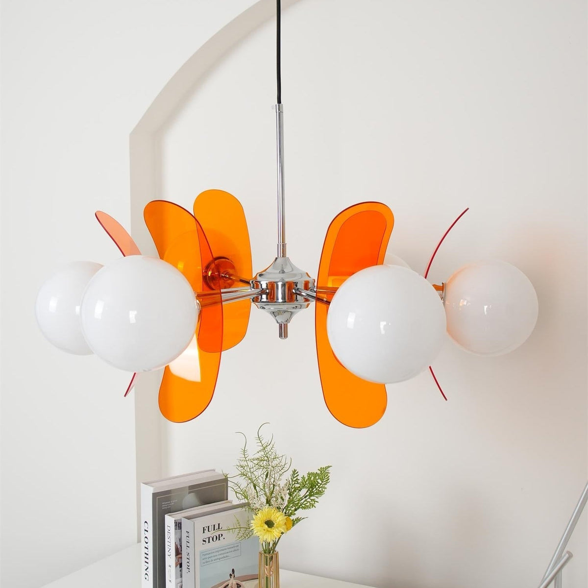 Prism Creativiteit Sputnik Oranje Glazen Kroonluchter