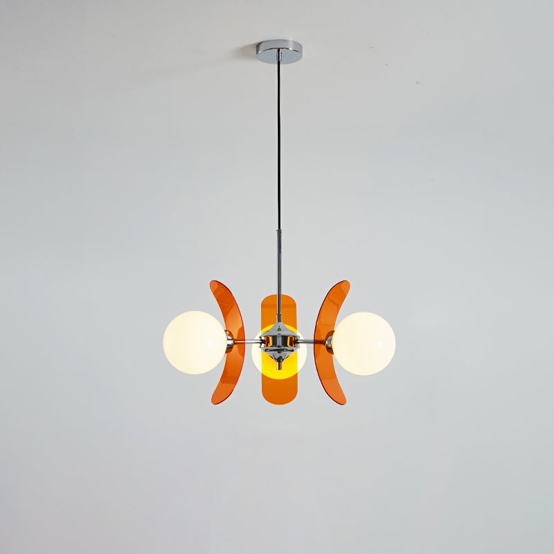 Prism Creativiteit Sputnik Oranje Glazen Kroonluchter