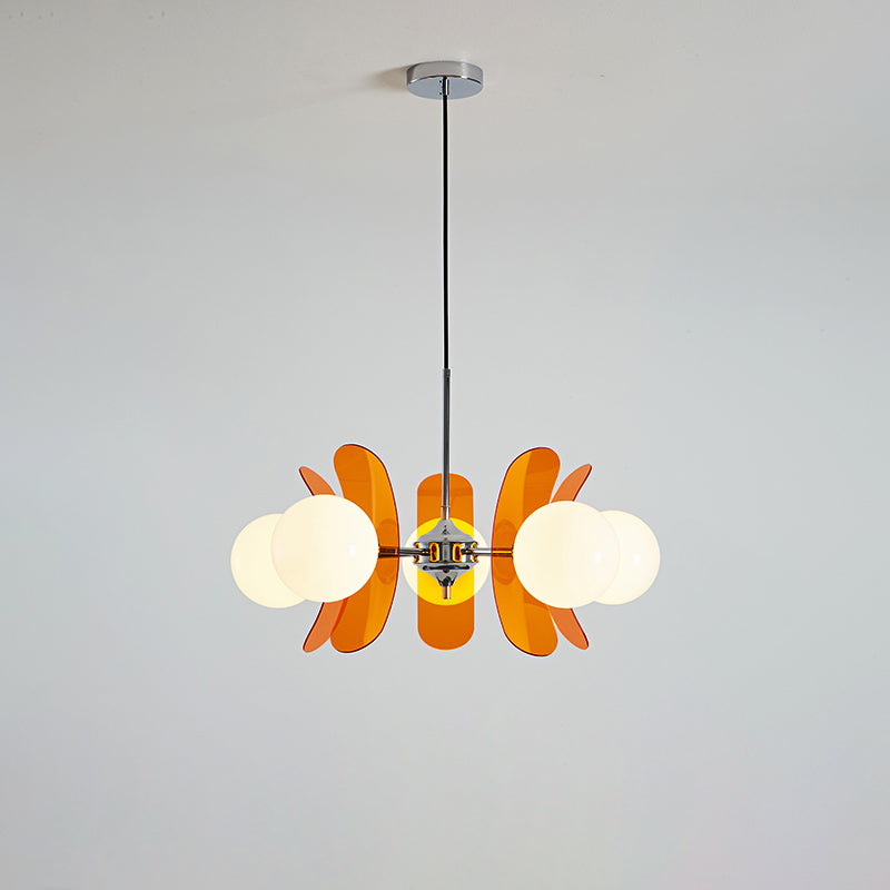 Prism Creativiteit Sputnik Oranje Glazen Kroonluchter