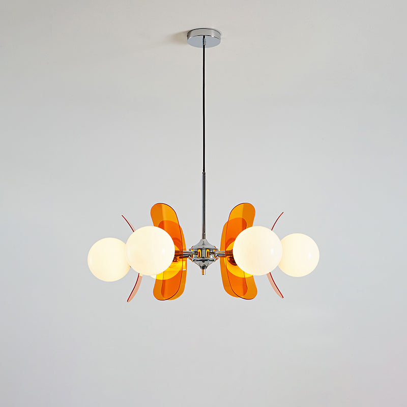 Prism Creativiteit Sputnik Oranje Glazen Kroonluchter