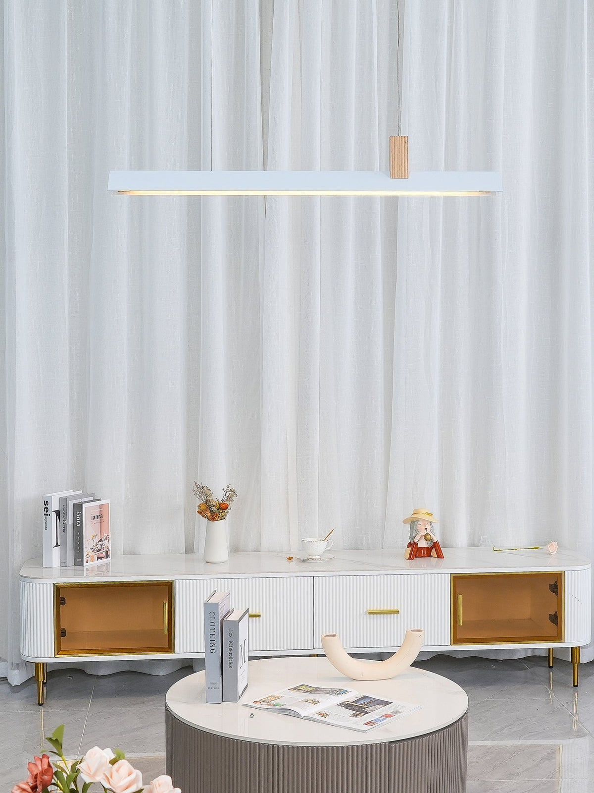 Linea Minimalistische hanglamp van hout