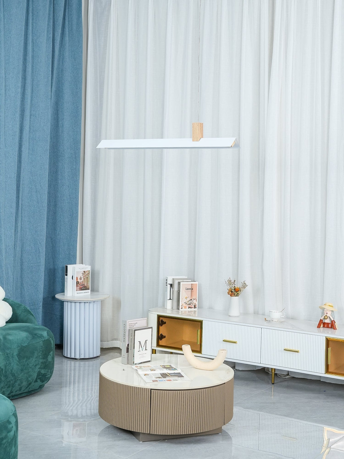 Linea Minimalistische hanglamp van hout