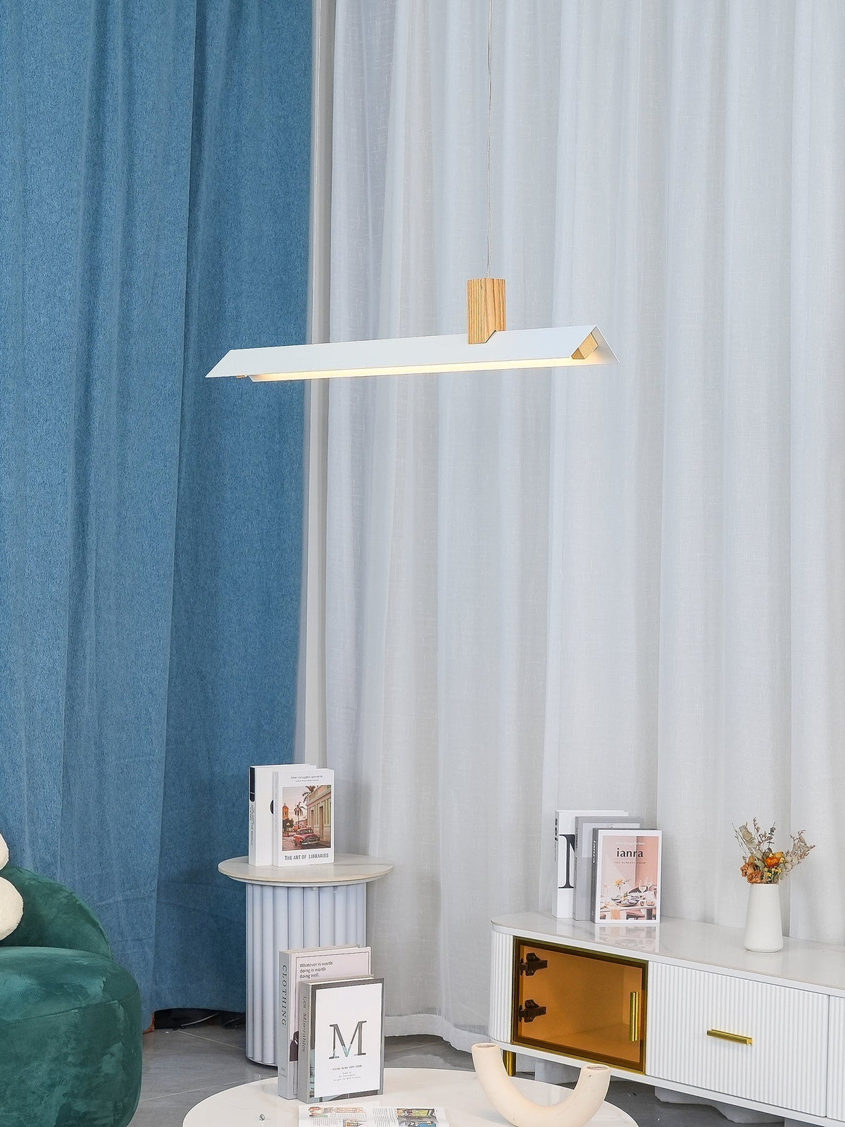Linea Minimalistische hanglamp van hout