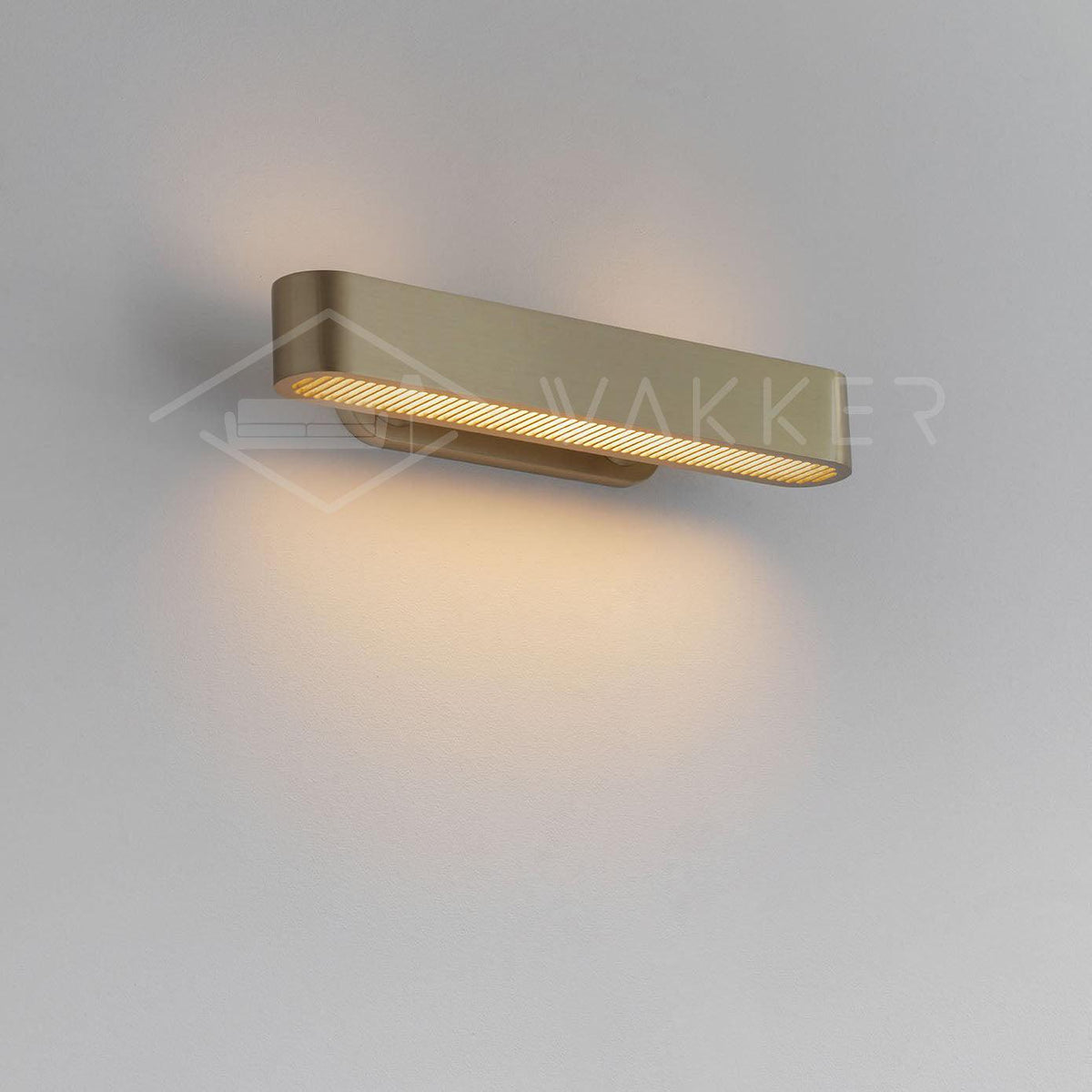 Oriararia messing wandlamp met sleuvenrooster