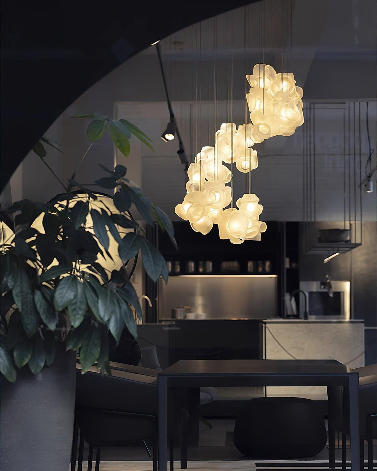 Ursa Bubbles Cluster glas hanglamp