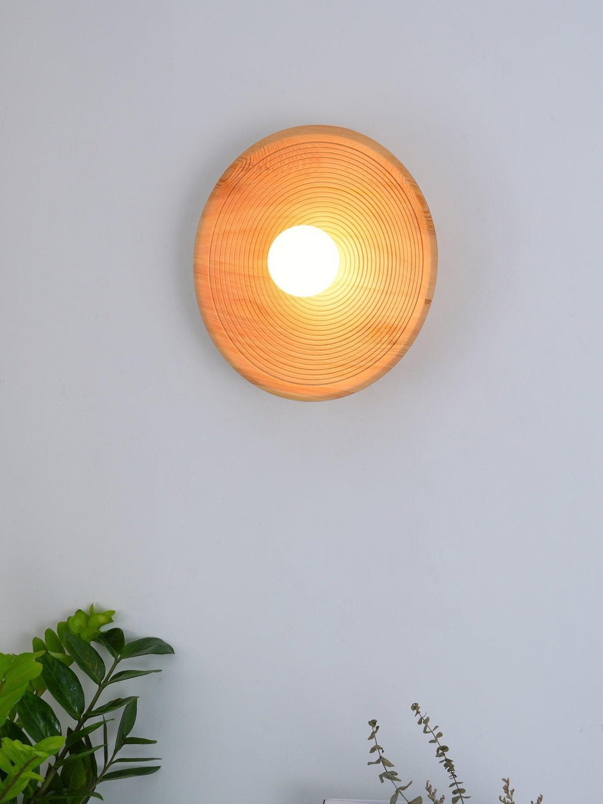 Aldenise Noordse kunst Contour wandlamp van walnoothout