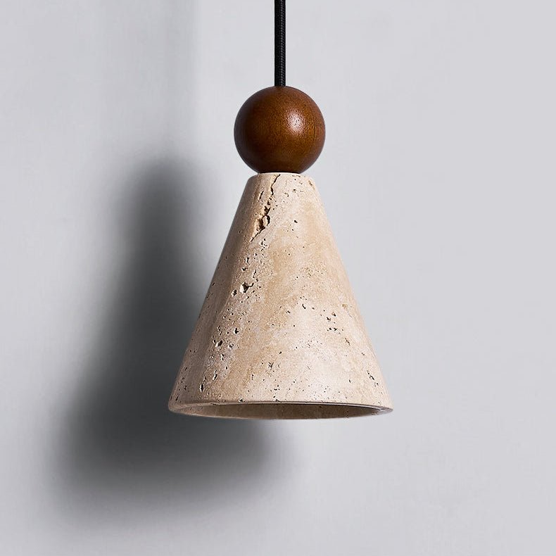 Verholt Cone hout Bead wandlamp