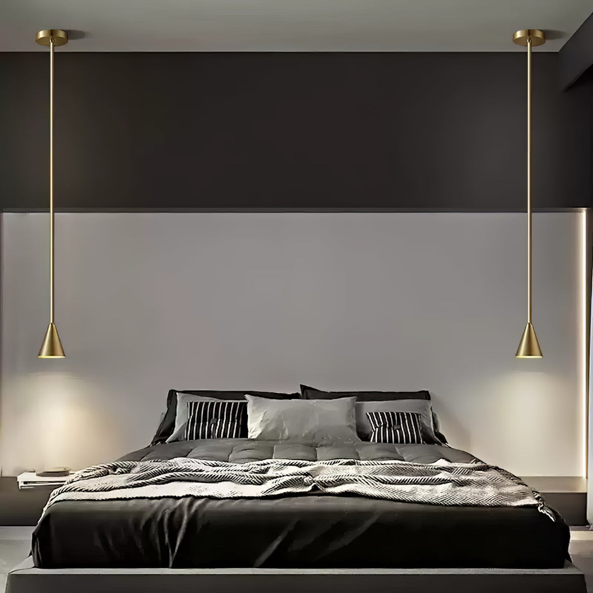 Cutheion Moderne minimalistische hanglamp van messing
