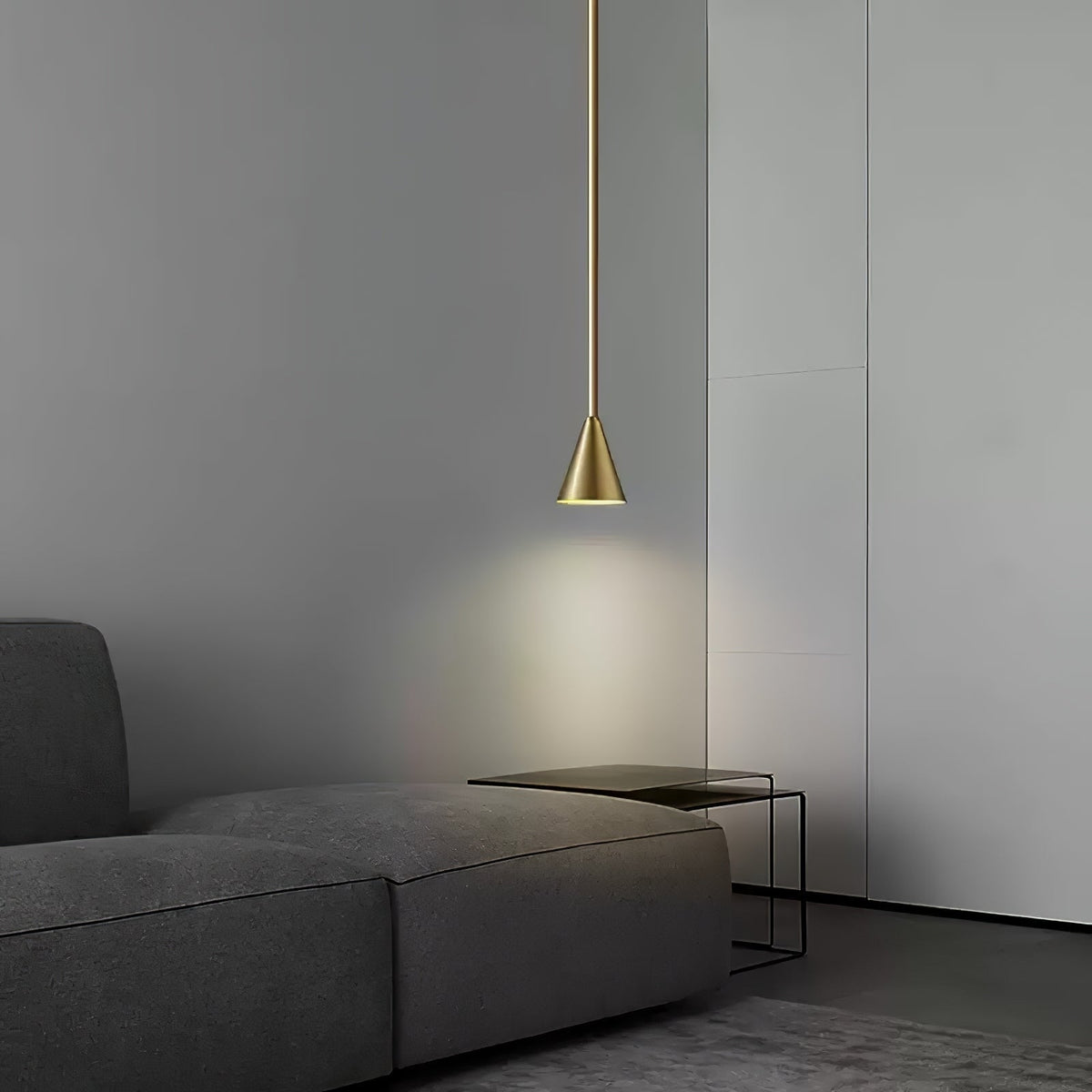 Cutheion Moderne minimalistische hanglamp van messing