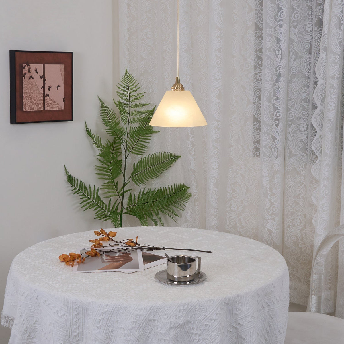 Alberise Minimalistische hanglamp van met albasten kap