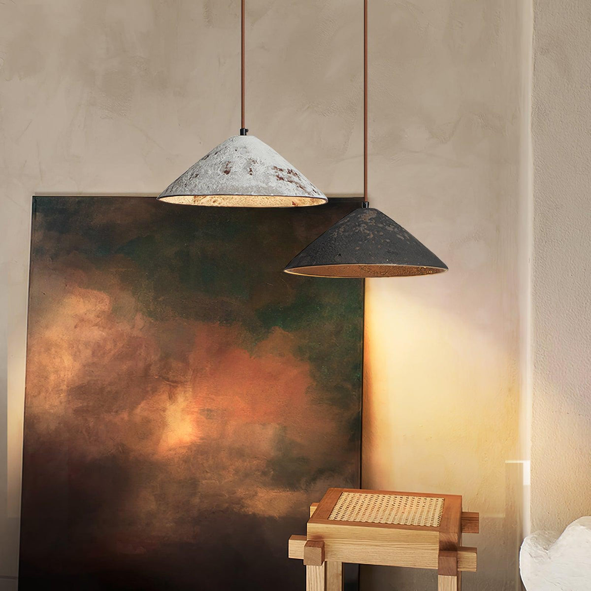 Sura hanglamp keramische kegel rustiek vintage minimalistisch