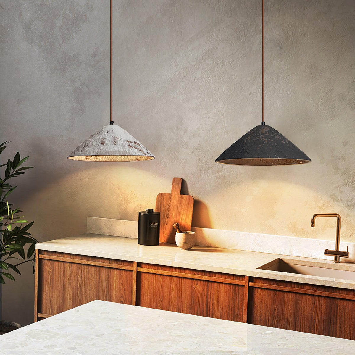 Sura hanglamp keramische kegel rustiek vintage minimalistisch