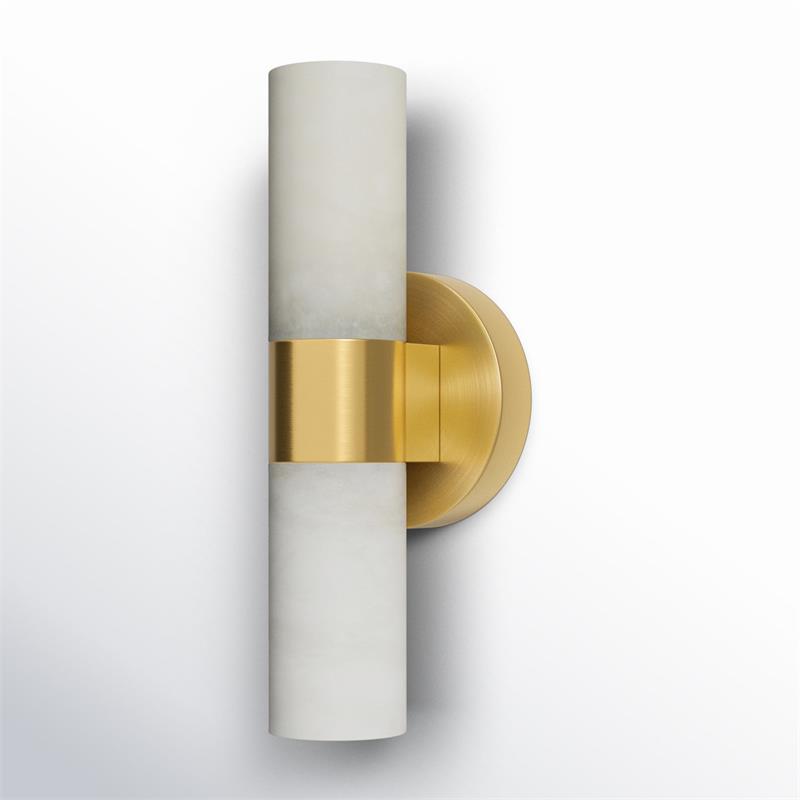 Alight albasten wandlamp