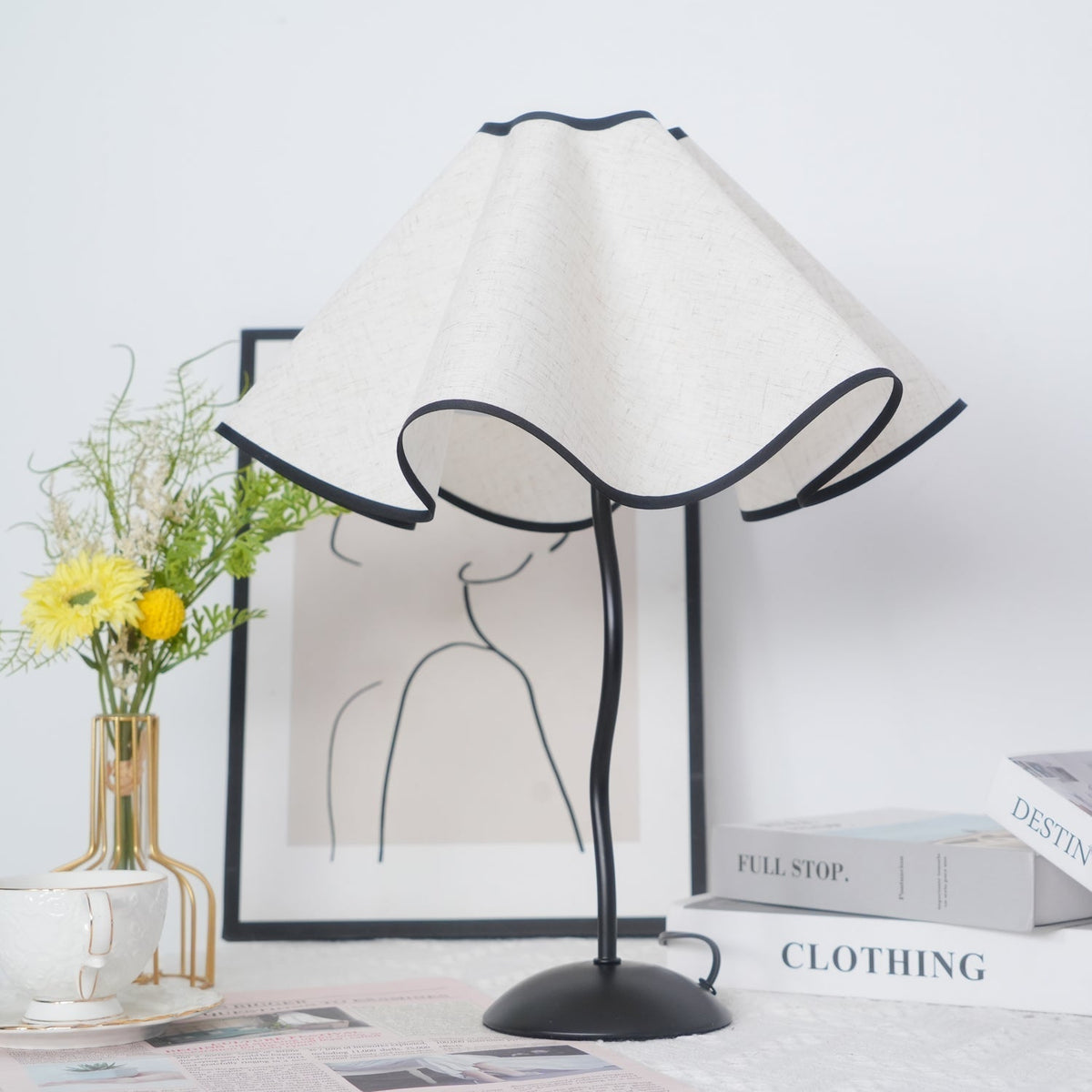 Luminova artistieke tafellamp van textiel