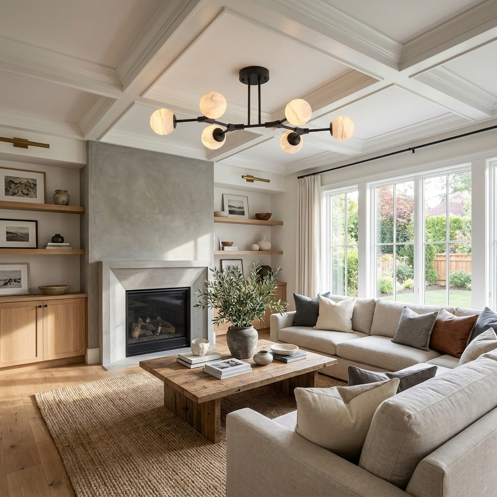 Haverhurst Albasten kroonluchter