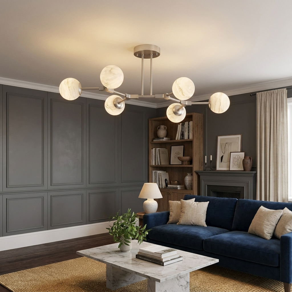 Haverhurst Albasten kroonluchter