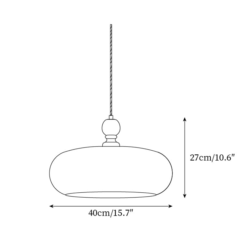 Arthur hanglamp met amberkleurige glazen kap