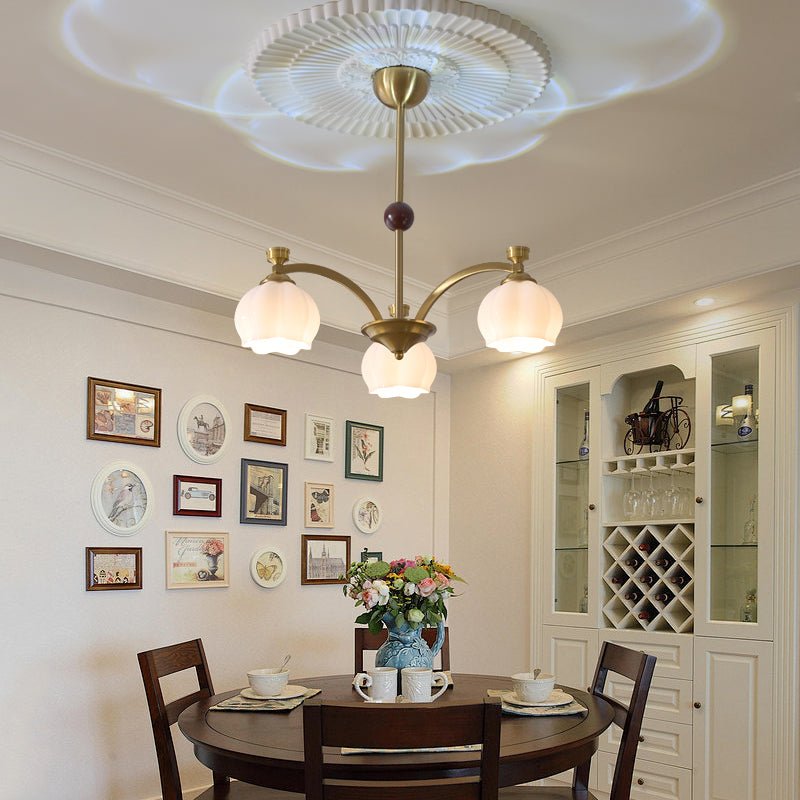 Alshaarae Traditionele Premium Kroonluchter met Houten Arc en glas