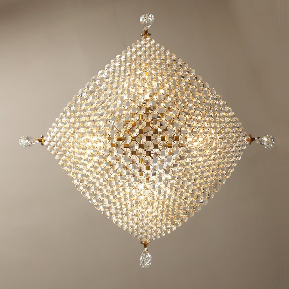 Cilune kroonluchter met kristallen octagon-snoeren en kristal