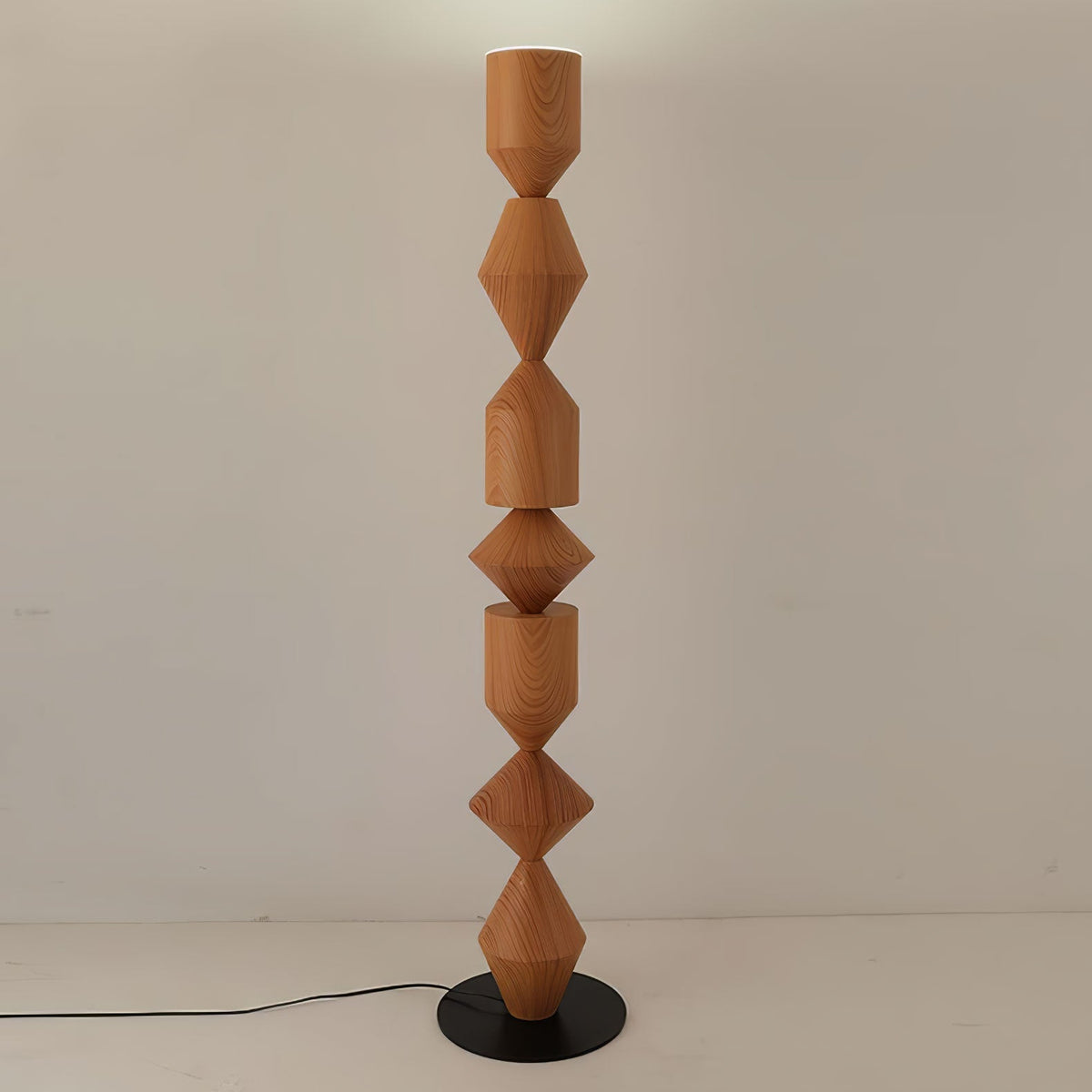 Drisen minimalistische houten vloerlamp