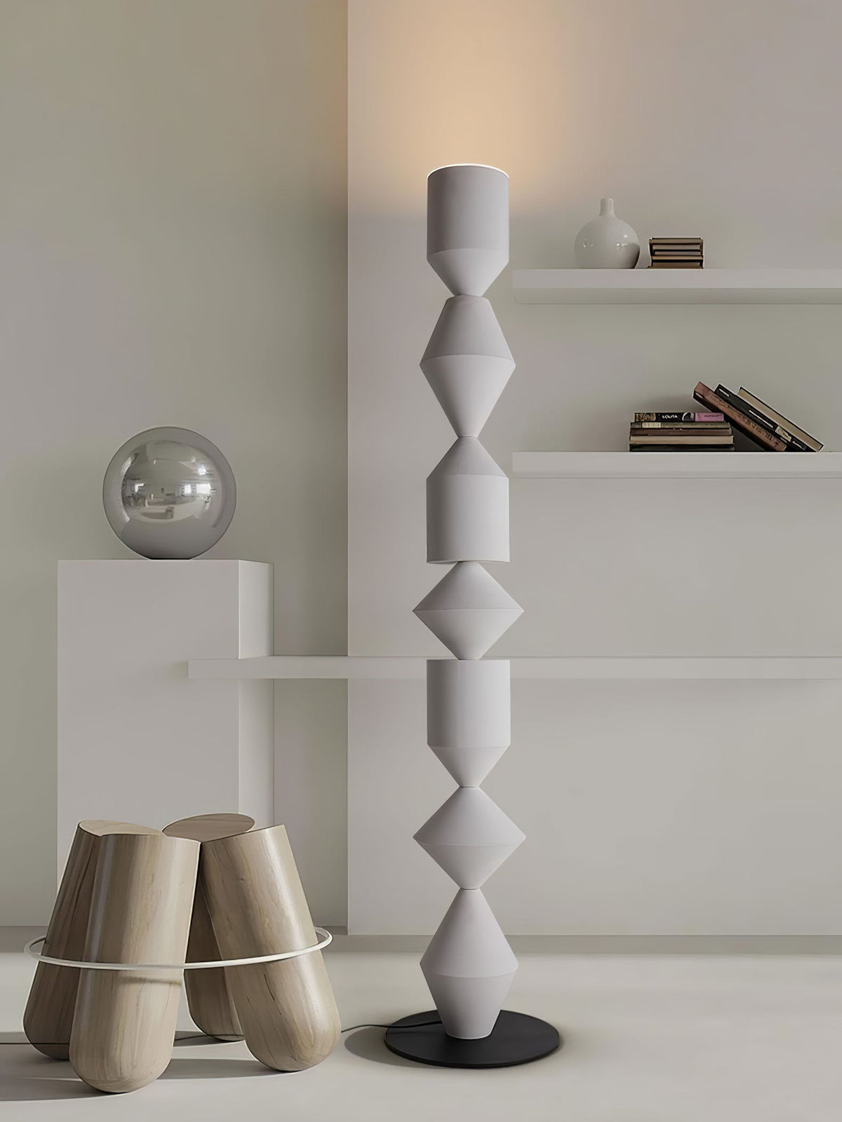 Drisen minimalistische houten vloerlamp